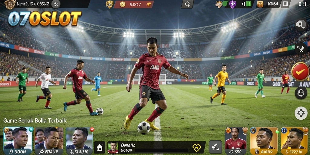 Gameplay menarik dari 070SLOT yang menggambarkan aksi sepak bola.