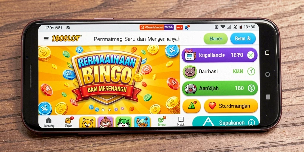 Tampilan gameplay menarik pada 180SLOT yang penuh dengan keseruan Bingo.