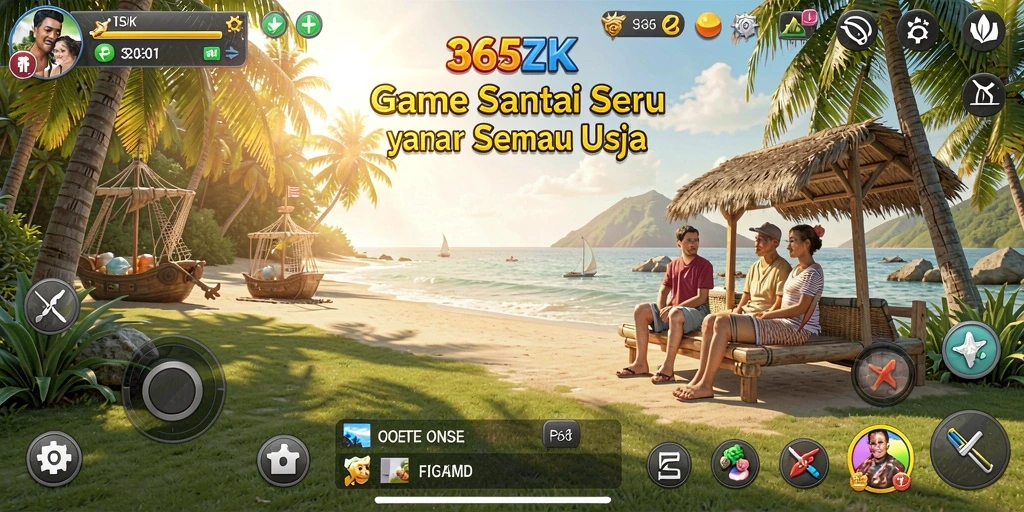 Tampilan gameplay 365ZK yang penuh warna dan menarik.