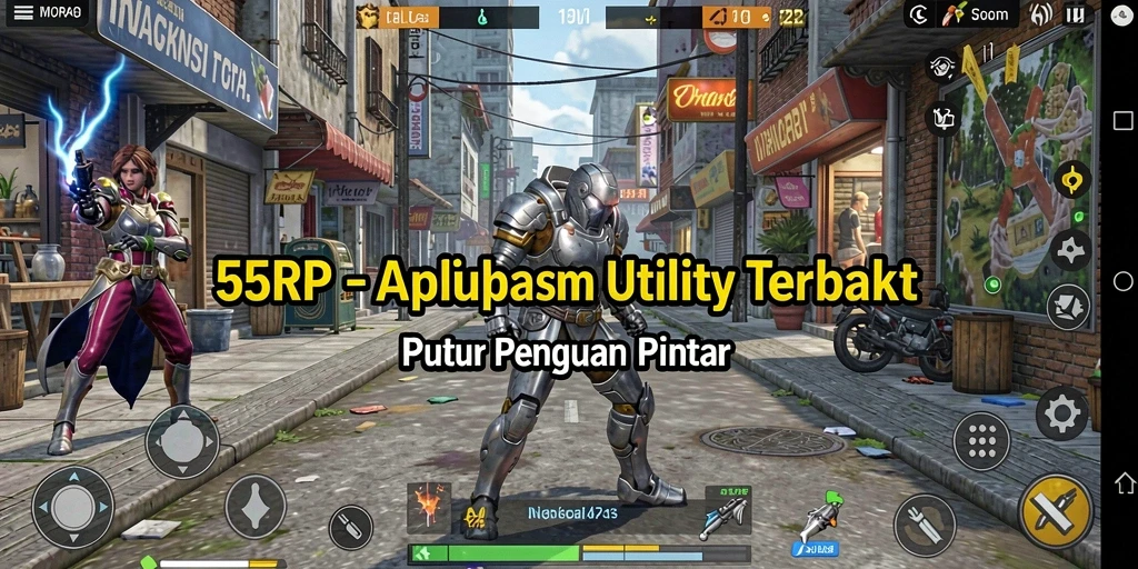 Tampilan aplikasi 55RP yang bersih dan fungsional.