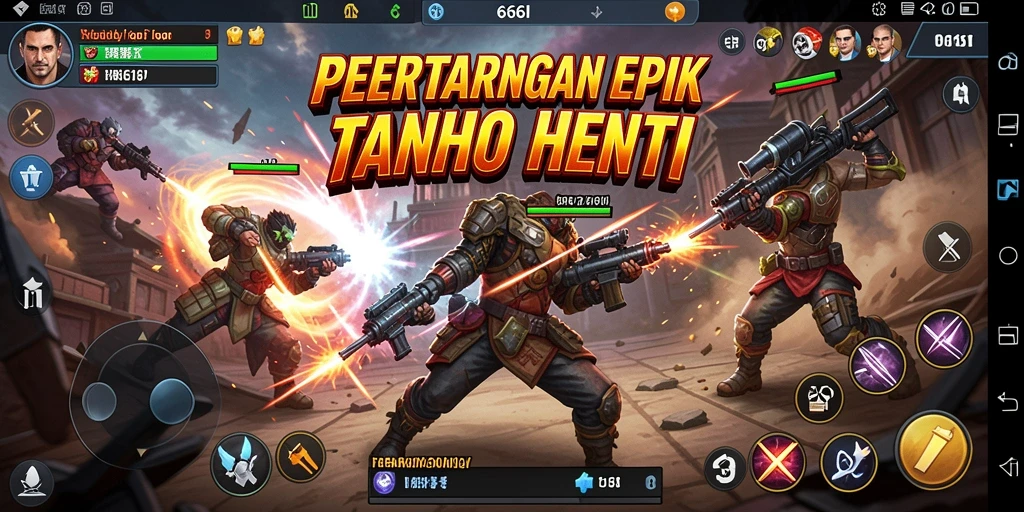 Screenshot menampilkan pertarungan seru dalam game Fighting 666I.