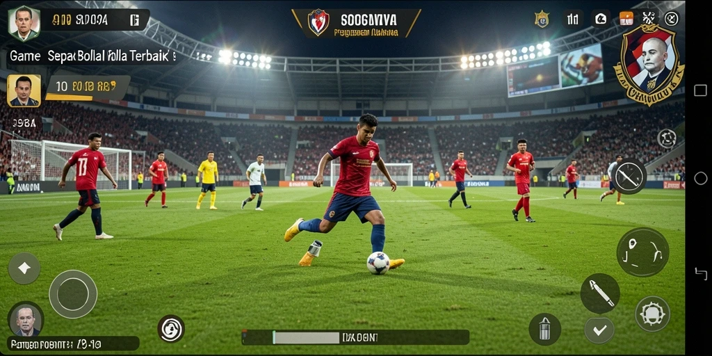 Tangkapan layar 898A yang menunjukkan aksi permainan sepak bola seru.
