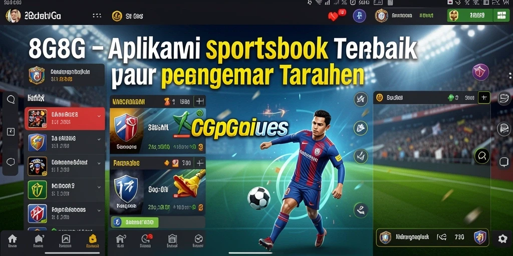 Screenshot utama 8G8G yang menampilkan fitur taruhan olahraga.