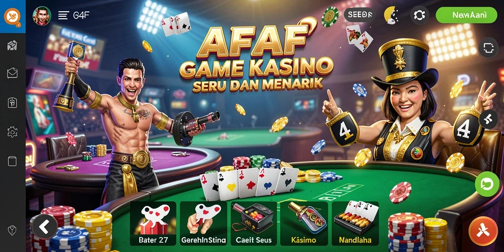 Screenshot AFAF yang menampilkan gameplay Kasino yang menarik dan menghibur.