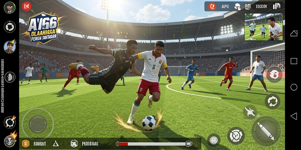 Tampilan dinamis dan menarik dari gameplay olahraga API66.