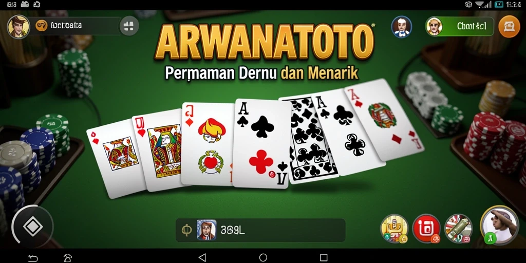 Tampilan gameplay seru Domino ARWANATOTO.
