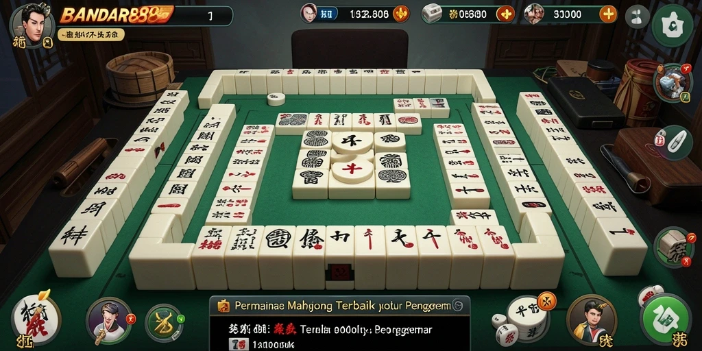 Screenshot utama BANDAR88 menampilkan gameplay Mahjong yang seru.