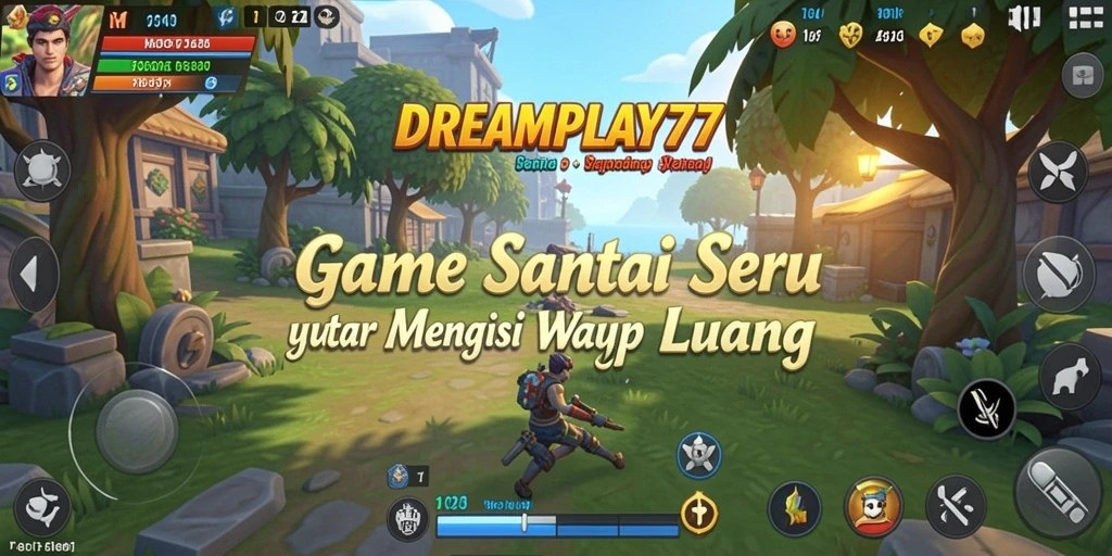 Screenshot gameplay <strong>DREAMPLAY77</strong> yang penuh warna dan seru.