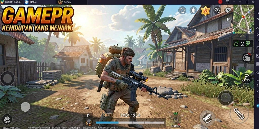 Tampilan gameplay GAMERP dalam simulasi kehidupan yang menakjubkan.