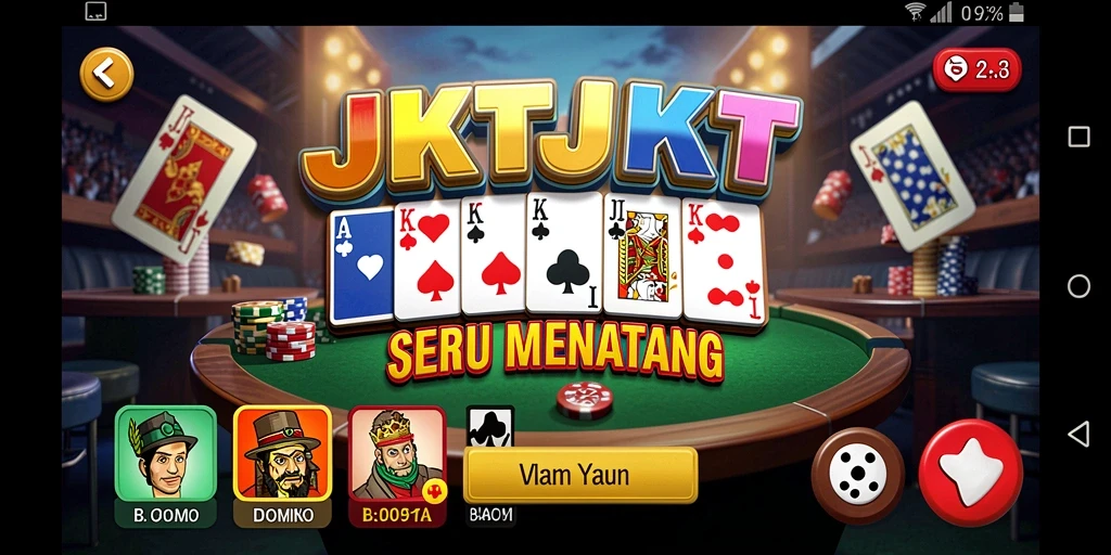 Tampilan gameplay seru dalam permainan domino JKTJKT.