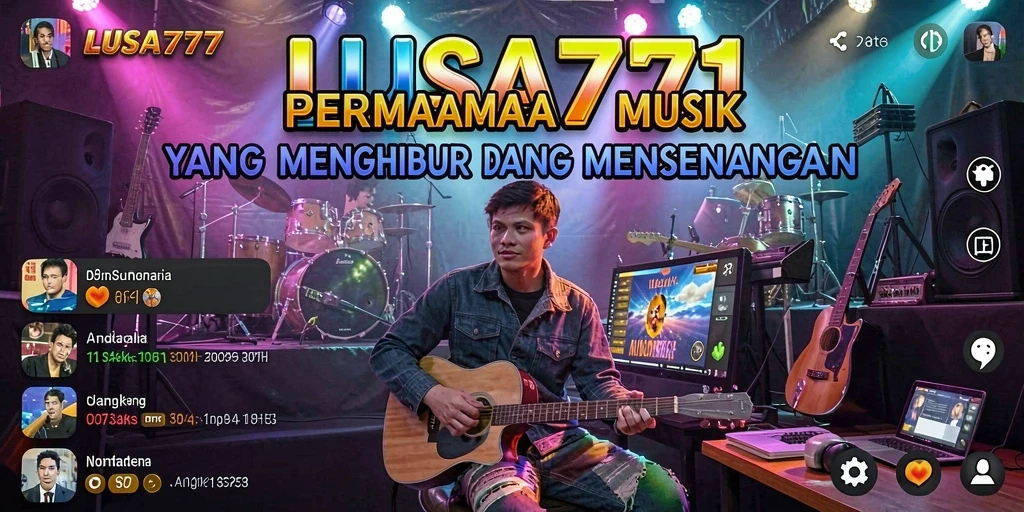 Tampilan gameplay LUSA777 dengan berbagai fitur musik menarik.