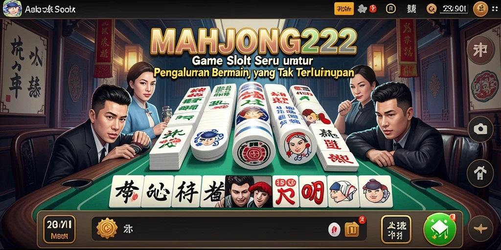 Tampilan gameplay menarik dalam MAHJONG222 Slot.
