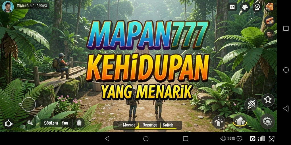Tampilan gameplay MAPAN777 dengan karakter yang berinteraksi di dunia simulasi.