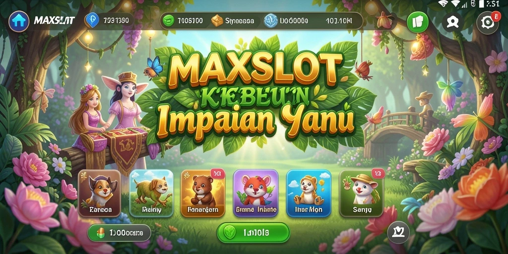 Tampilan menarik gameplay MAXSLOT dengan kebun yang subur.