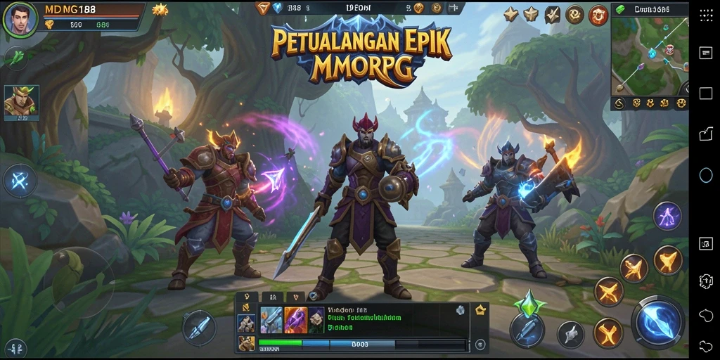 Screenshot MDG188 menampilkan aksi pertempuran seru di dunia fantasi.