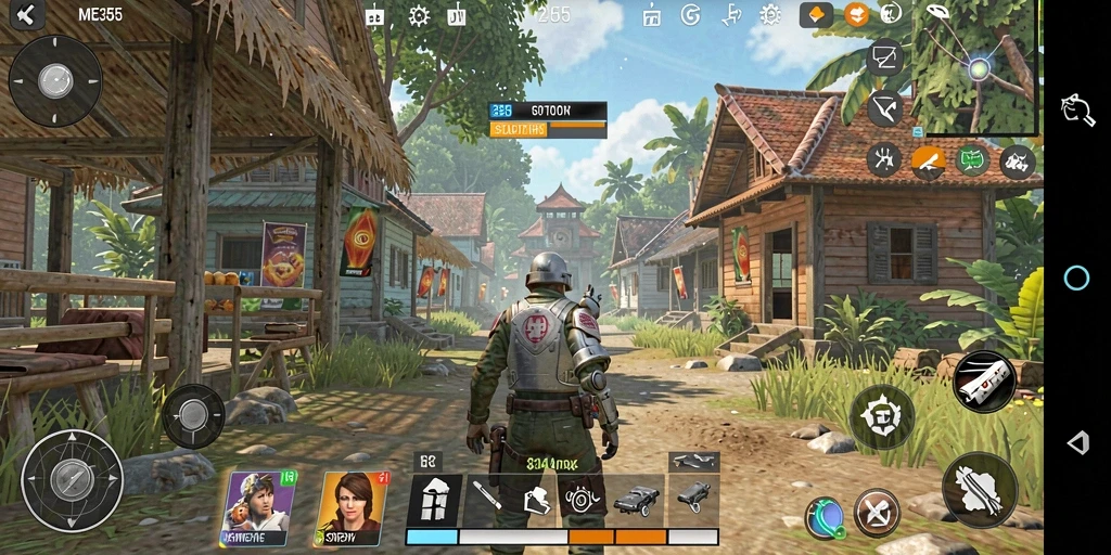 Tampilan gameplay interaktif ME355 dalam simulasi kehidupan.
