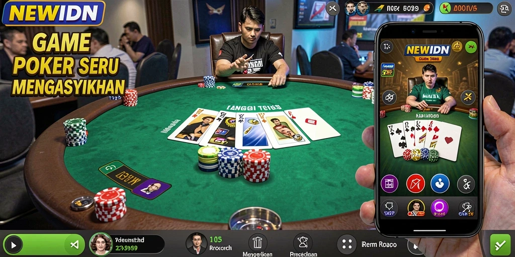 Tampilan gameplay poker yang mengasyikkan di NEWIDN.