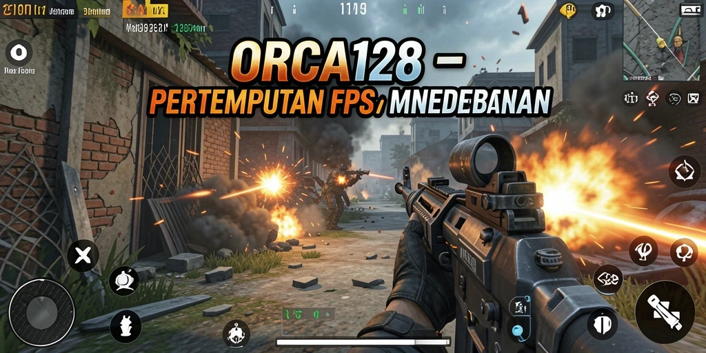 Tampilan gameplay ORCA128 yang menegangkan dan intens.