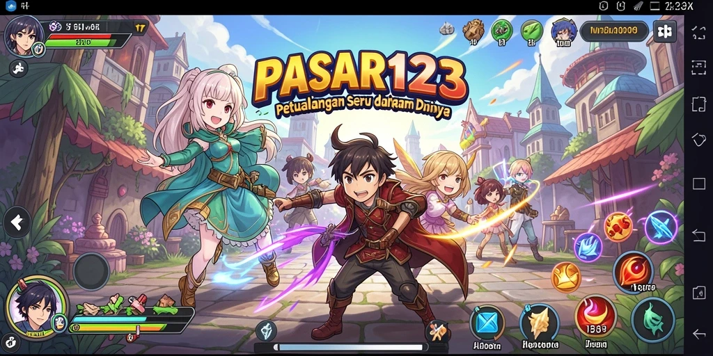 Tampilan gameplay PASAR123 yang menampilkan karakter anime menarik.