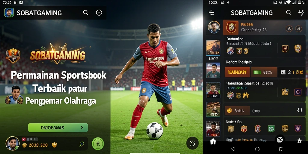 Tampilan gameplay SOBATGAMING dalam bet taruhan olahraga.