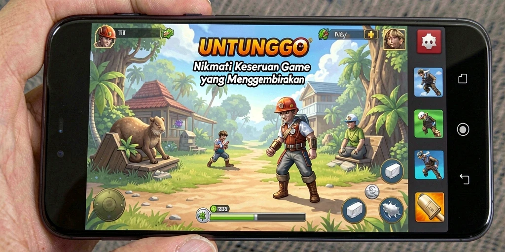 Tangkapan layar <strong>UNTUNGGO</strong> menampilkan momen seru gameplay yang menghibur.