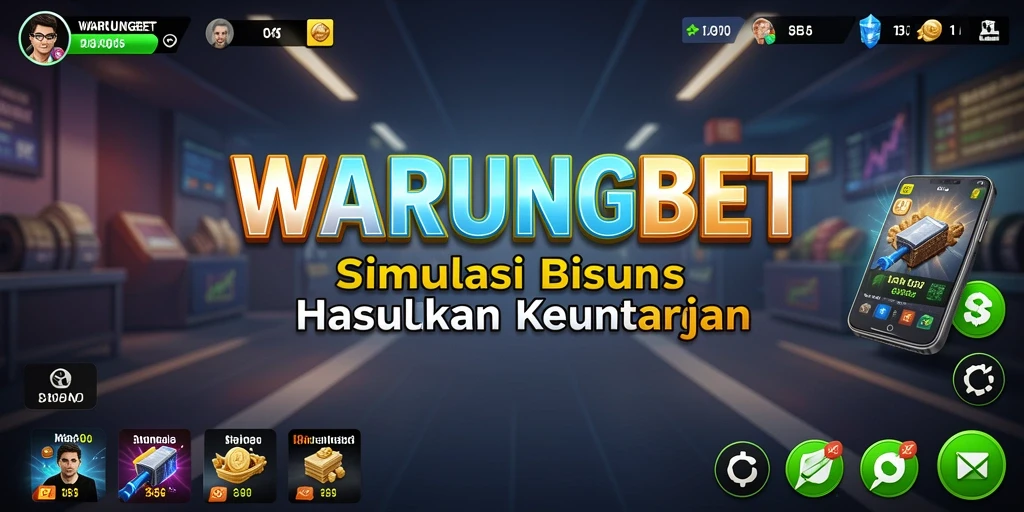 Tampilan gameplay menarik dari WARUNGBET dengan elemen simulasi bisnis.