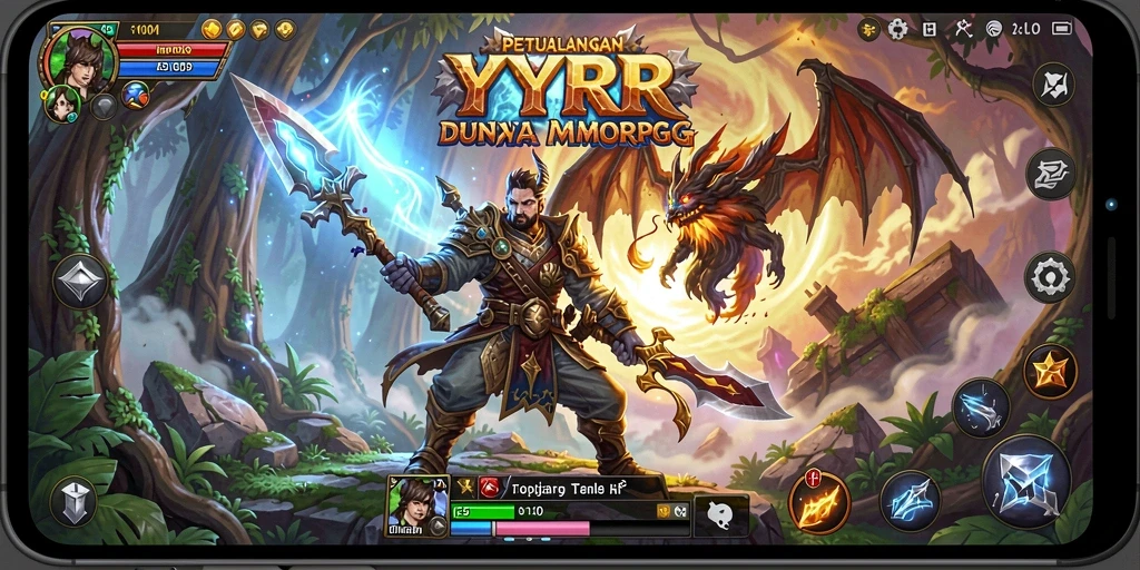 Tangkapan layar gameplay YYRR yang menunjukkan aksi seru dalam petualangan MMORPG.